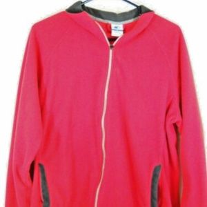 Vintage Starter Mens Red Fleece Zip Jacket size M